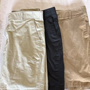 Men's Casual Shorts in Black, Khaki, and Light Beige